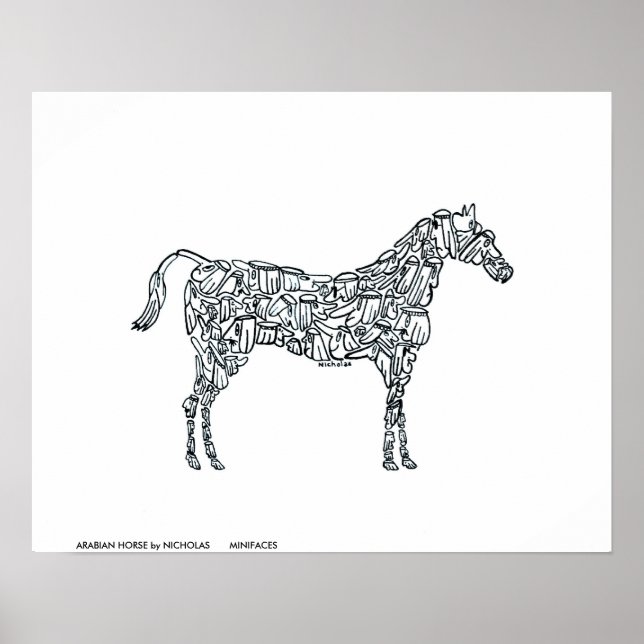 ARABIAN HORSE von NICHOLAS MINIFACES Poster (Vorne)
