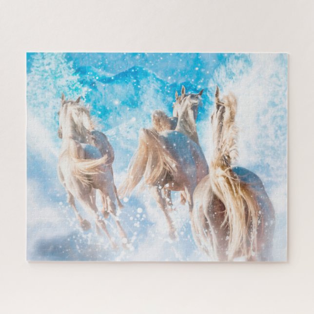 ARABIAN HORSES WINTER SCHWANZ PUZZLE (Horizontal)