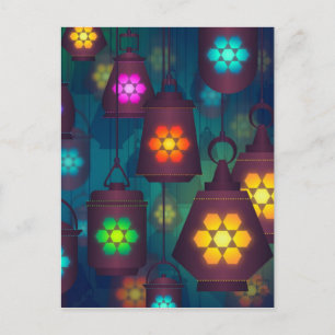 Arabian Lanterns Nahost-Design Postkarte