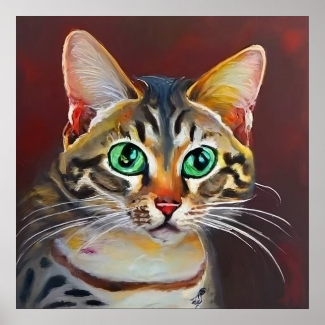 Arabian Mau Cat Poster (Vorne)