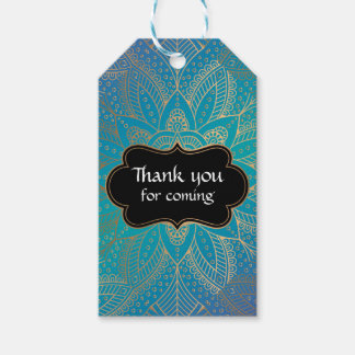 Arabian Night Favor Tag for Birthday Party Blue Geschenkanhänger