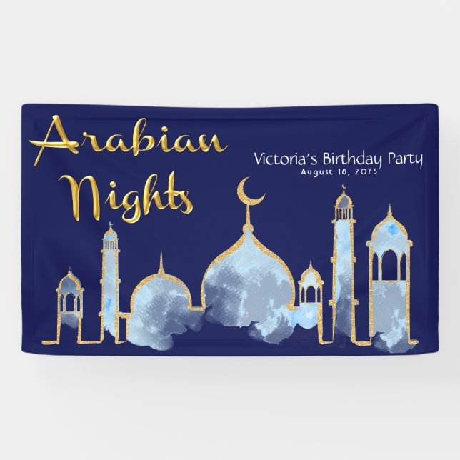 Arabian Nights Birthday Banners Banner