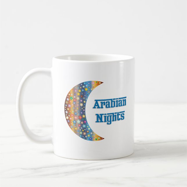 Arabian Nights Crescent Moon Star Design Kaffeetasse (Links)