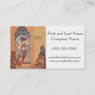 Arabian Nights Exotic Bly Dancer mit Scarves Visitenkarte
