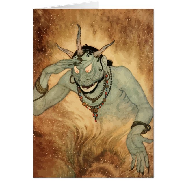 Arabian Nights Genie von Edmund Dulac (Vorne)