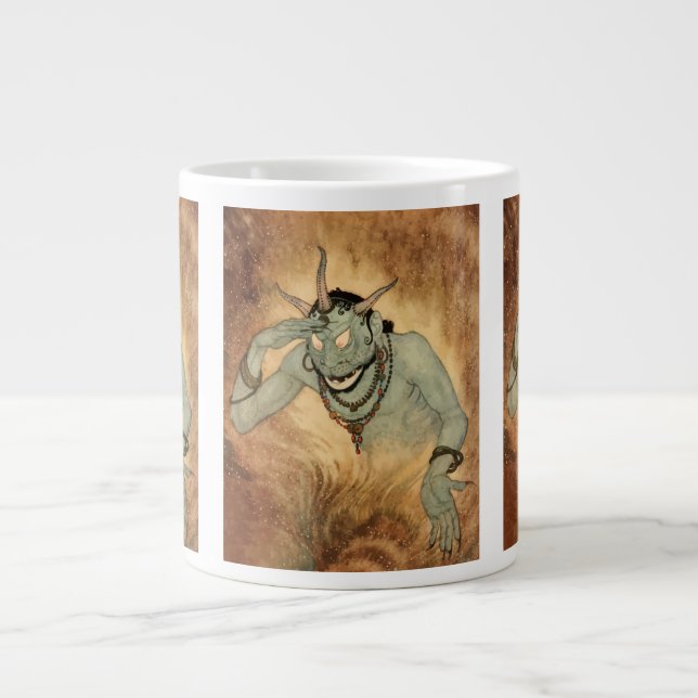 Arabian Nights Genie von Edmund Dulac Jumbo-Tasse (Vorderseite)