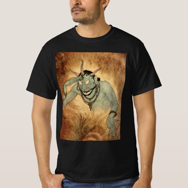 Arabian Nights Genie von Edmund Dulac T-Shirt (Vorderseite)