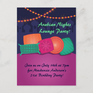 Arabian Nights Lounge Party Postkarte