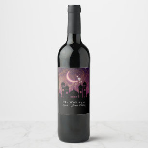 Arabian Nights Marokkanische Nahöstliche Weinlabel Weinetikett