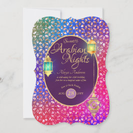 Arabian Nights Sweet 16 Quinceanera JEDES ALTER Pa Einladung
