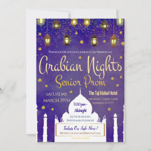 Arabian Nights Thema Senior Prom Einladung