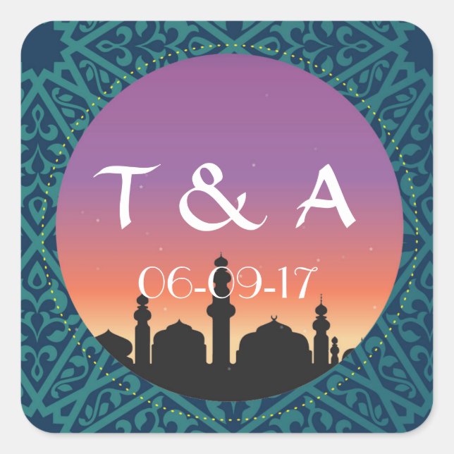 Arabian Stickers Bright Morroccan Square Favoriten (Vorderseite)
