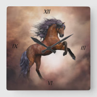 Arabianische Pferdewall-Uhr