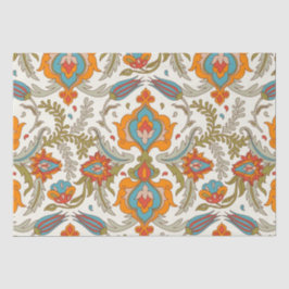 Arabic Boho Elegant Floral marokkanischer Pfau Seidenpapier