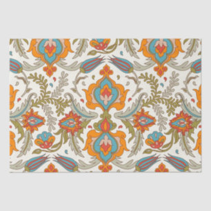 Arabic Boho Elegant Floral marokkanischer Pfau Seidenpapier