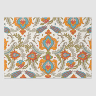 Arabic Boho Elegant Floral marokkanischer Pfau Seidenpapier