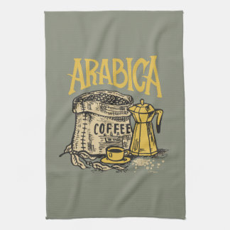 Arabica-Kaffee l Vintage-Bild Geschirrtuch