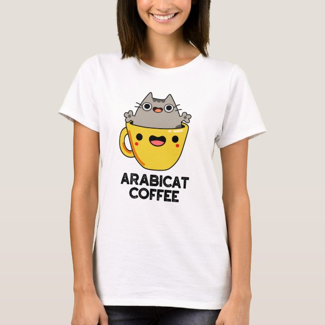 Arabicat Coffee Funny Arabica Cat Pub T-Shirt (Vorderseite)