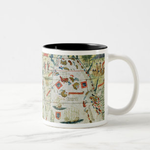 Arabien und Indien, vom "Miller-Atlas", c.1519 Zweifarbige Tasse