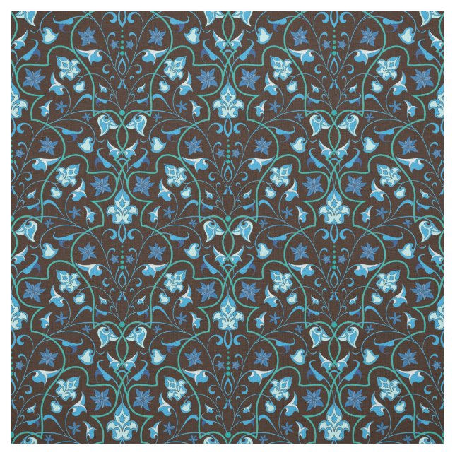 Arabisch-blaues Muster Stoff (Muster)