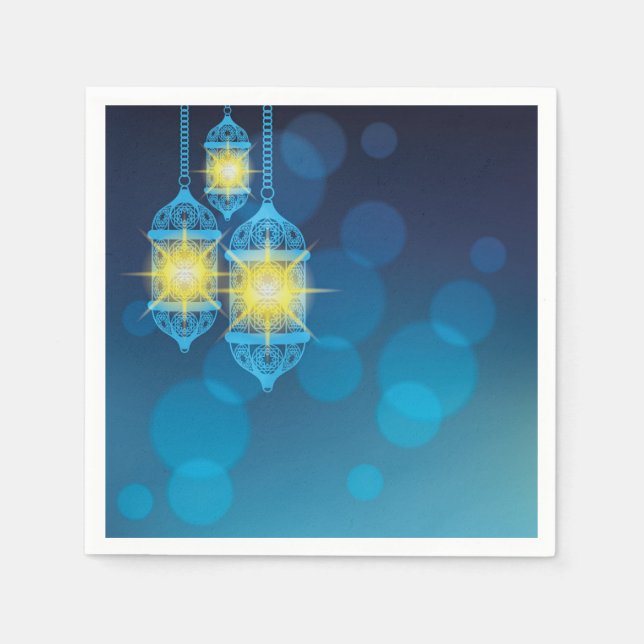 Arabisch marokkanische Laternen zum Abendessen Par Serviette (Vorderseite)