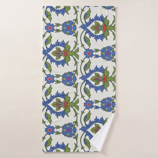 Arabisch Traditionell: Iznik Tile nahtlos. Badehandtuch (Badehandtuch)