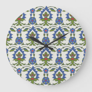 Arabisch Traditionell: Iznik Tile nahtlos. Große Wanduhr