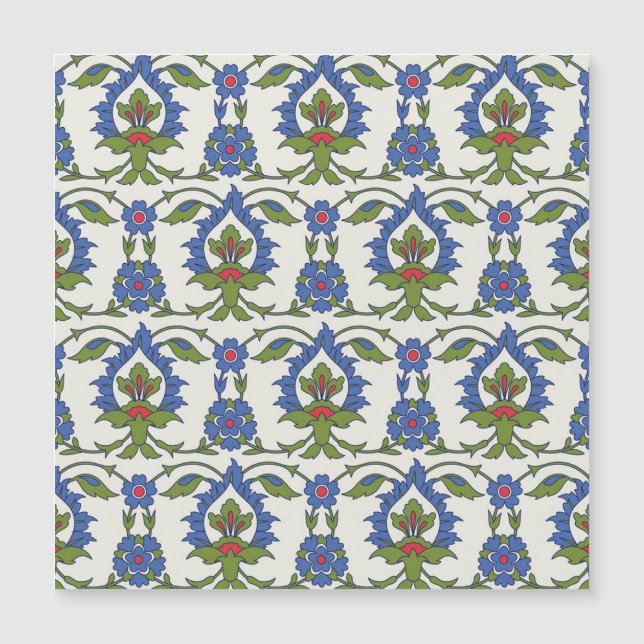 Arabisch Traditionell: Iznik Tile nahtlos. Magnetkarte (Vorderseite)