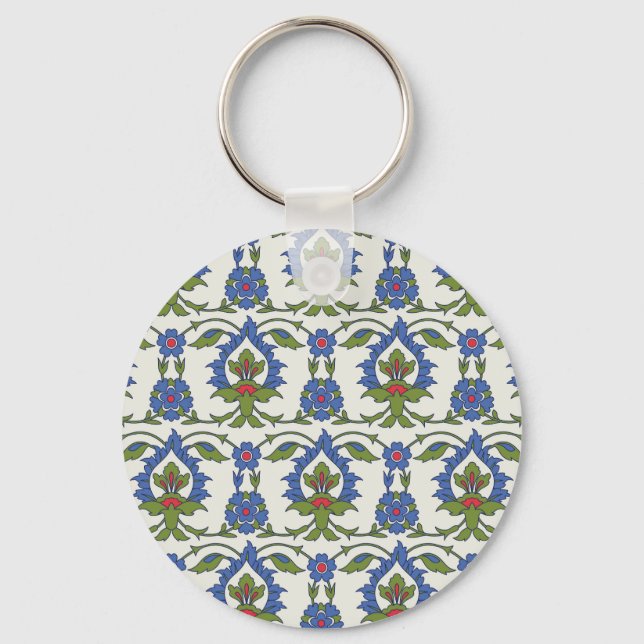 Arabisch Traditionell: Iznik Tile nahtlos. Schlüsselanhänger (Vorderseite)