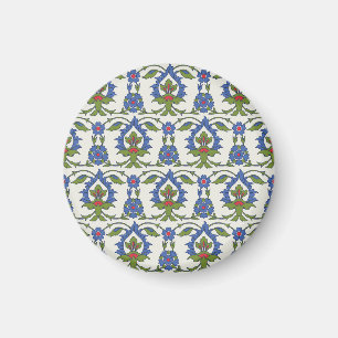 Arabisch Traditionell: Nahtloses Iznik-Fliesenmust Magnet