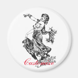 Arabische Bauchtänzerin Vintage Art Thunder_Cove Magnet