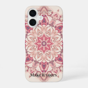 Arabische Blumen-Kunst-Handyhülle – Personalisiert iPhone 16 Hülle