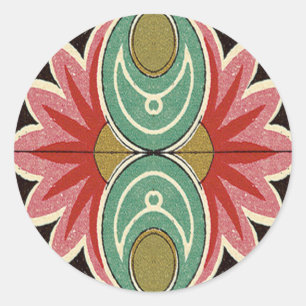 Arabische Blumenaufkleber Runder Aufkleber