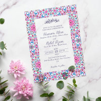 Arabische Bogen-Rosa-Navy-Blau-Verzierte Muslimisc