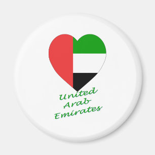 Arabische Emirate-Flaggen-Herz Magnet