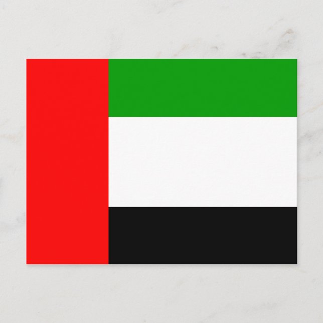Arabische Emirate Hochwertige Flagge Postkarte (Vorderseite)