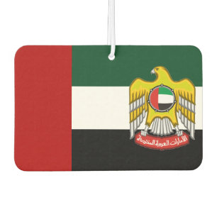 Arabische Flagge und Emblem der Emirate Autolufterfrischer