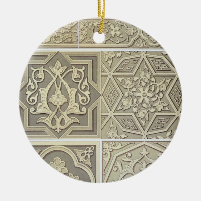 Arabische Fliese entwirft (Farbelitho) Keramikornament (Vorne)