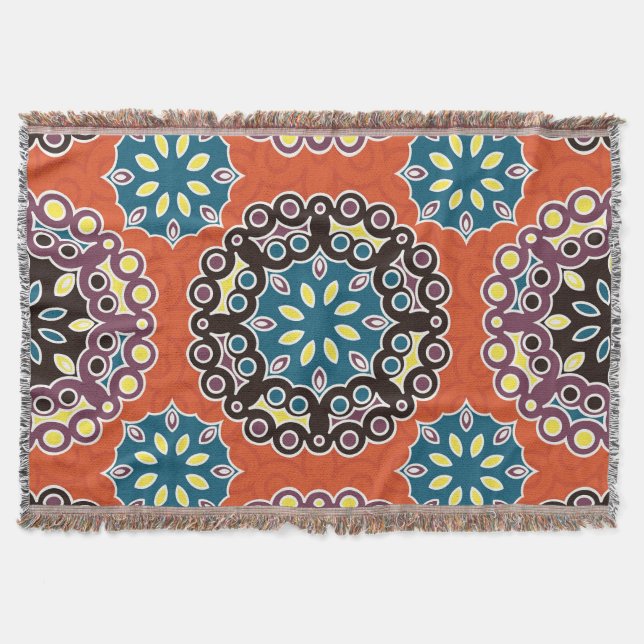Arabische Fliese, vintage Patchwork-Muster. Decke (Vorderseite)