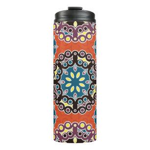 Arabische Fliese, vintage Patchwork-Muster. Thermosbecher