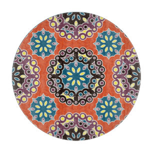 Arabische Fliesen, Vintages Patchwork-Muster. Schneidebrett