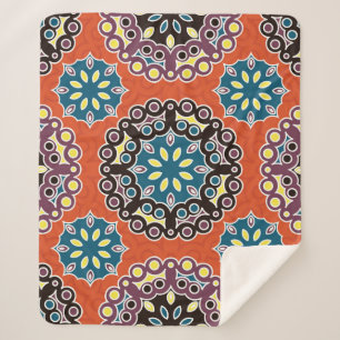 Arabische Fliesen, Vintages Patchwork-Muster. Sherpadecke