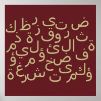 arabische Kalligrafie, Textalphabet T-