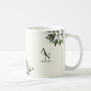 Arabische Kalligraphie & Aquarellblütenblütenblüte Kaffeetasse