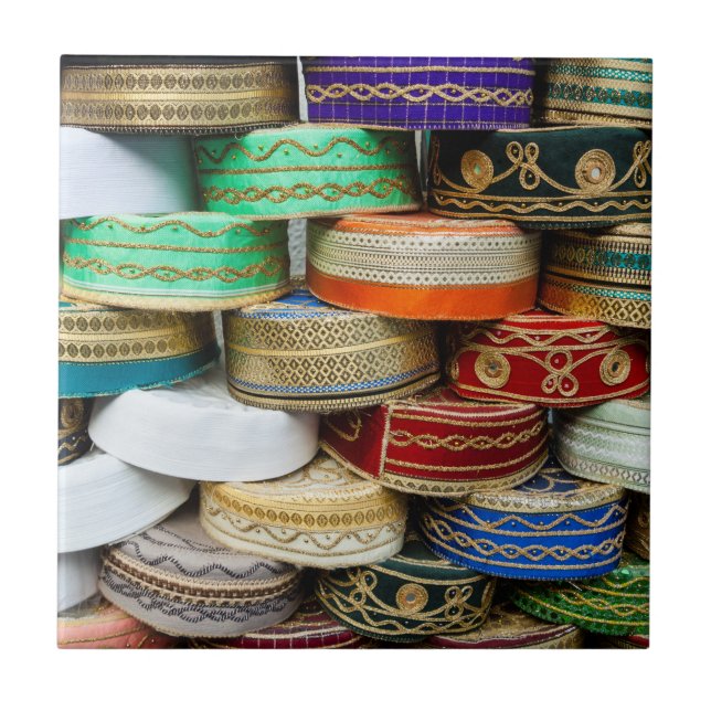 Arabische Karten auf dem Markt Fliese (Vorderseite)