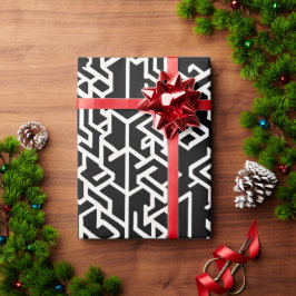 Arabische Kexogons und Linien Geometrisches Muster Geschenkpapier