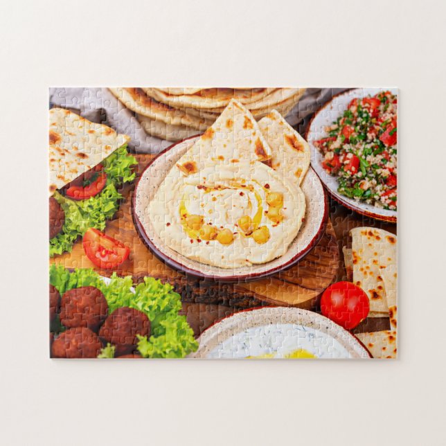 Arabische Lebensmittel des Nahen Ostens Puzzle (Horizontal)