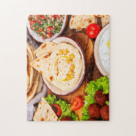 Arabische Lebensmittel des Nahen Ostens Puzzle