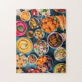 Arabische Lebensmittel des Nahen Ostens Puzzle