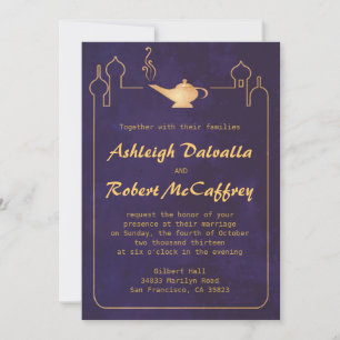 Arabische Magic Lamp Hochzeitseinladungen Einladung